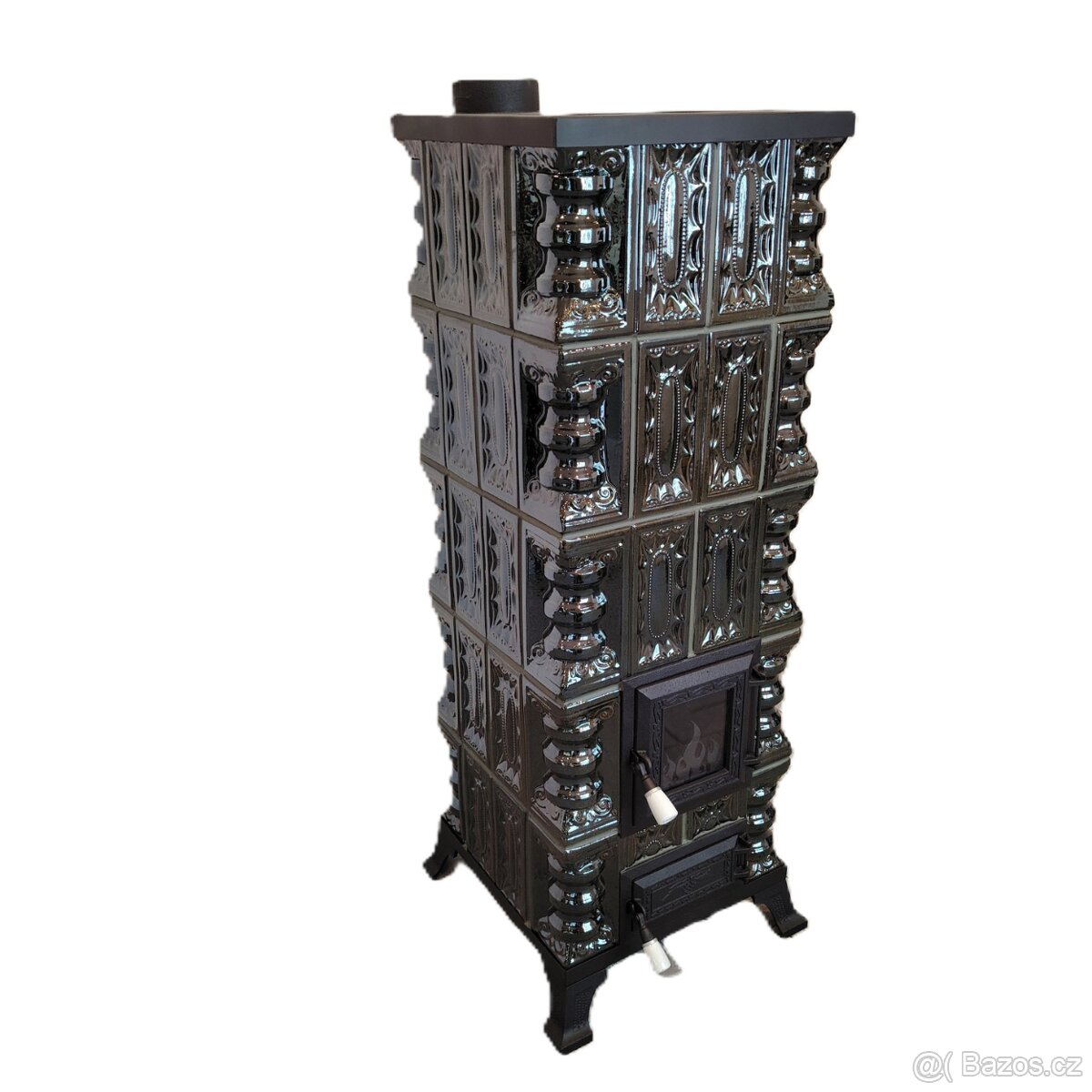 Kachlová kamna Dana s varnou deskou zelená - 5