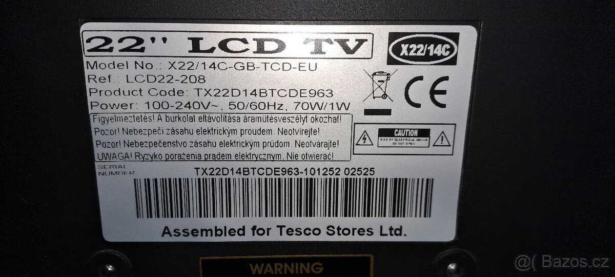 Televize zn. Technika, LCD, X22/14C s vestavěným DVD, levně - 5
