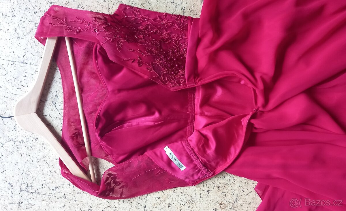 Plesové šaty vínové - 5