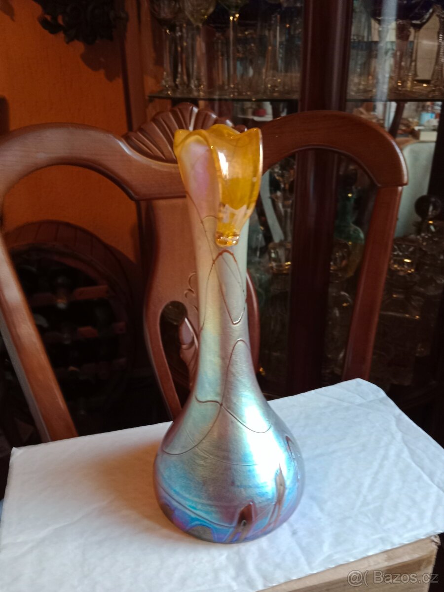 Krásná,autorská secesní váza - Václav Štěp - 5