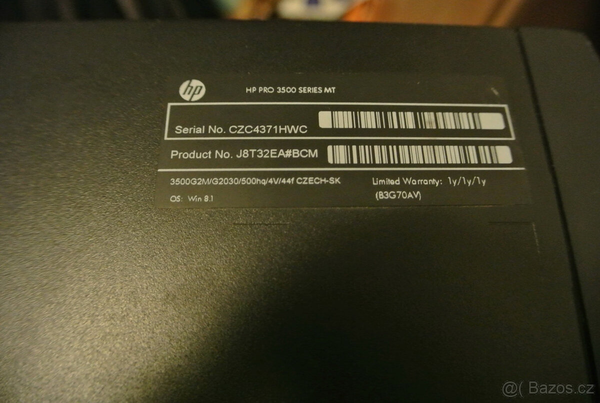 HP Pro 3500 G2 MT Pentium G2030 2x3GHz, 4GB/500GB HDD - 5
