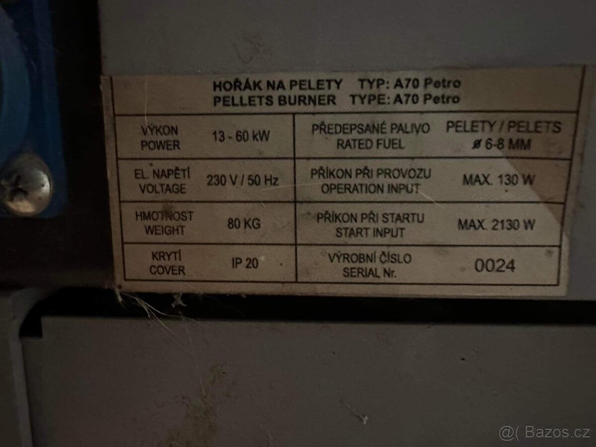 Hořák na pelety A70 Petro - 5