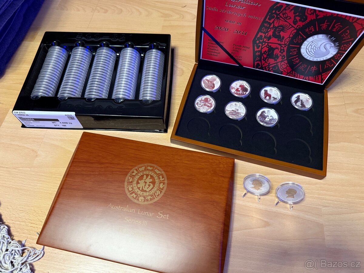 Lunární kalendář III Lunar + etue 7x 1oz a Rok koně 2026 - 5