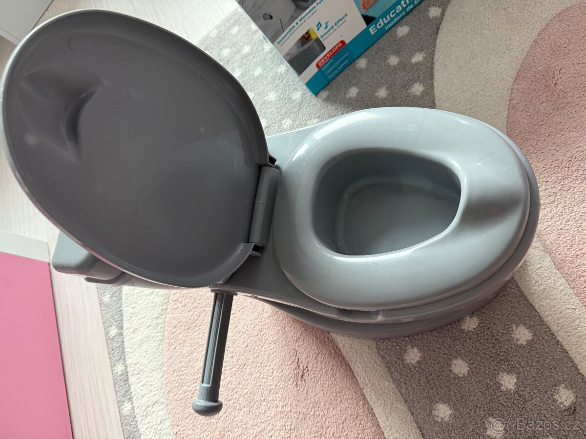 Fischer-Price - dětská toaleta, šedá se splachovadlem - 5