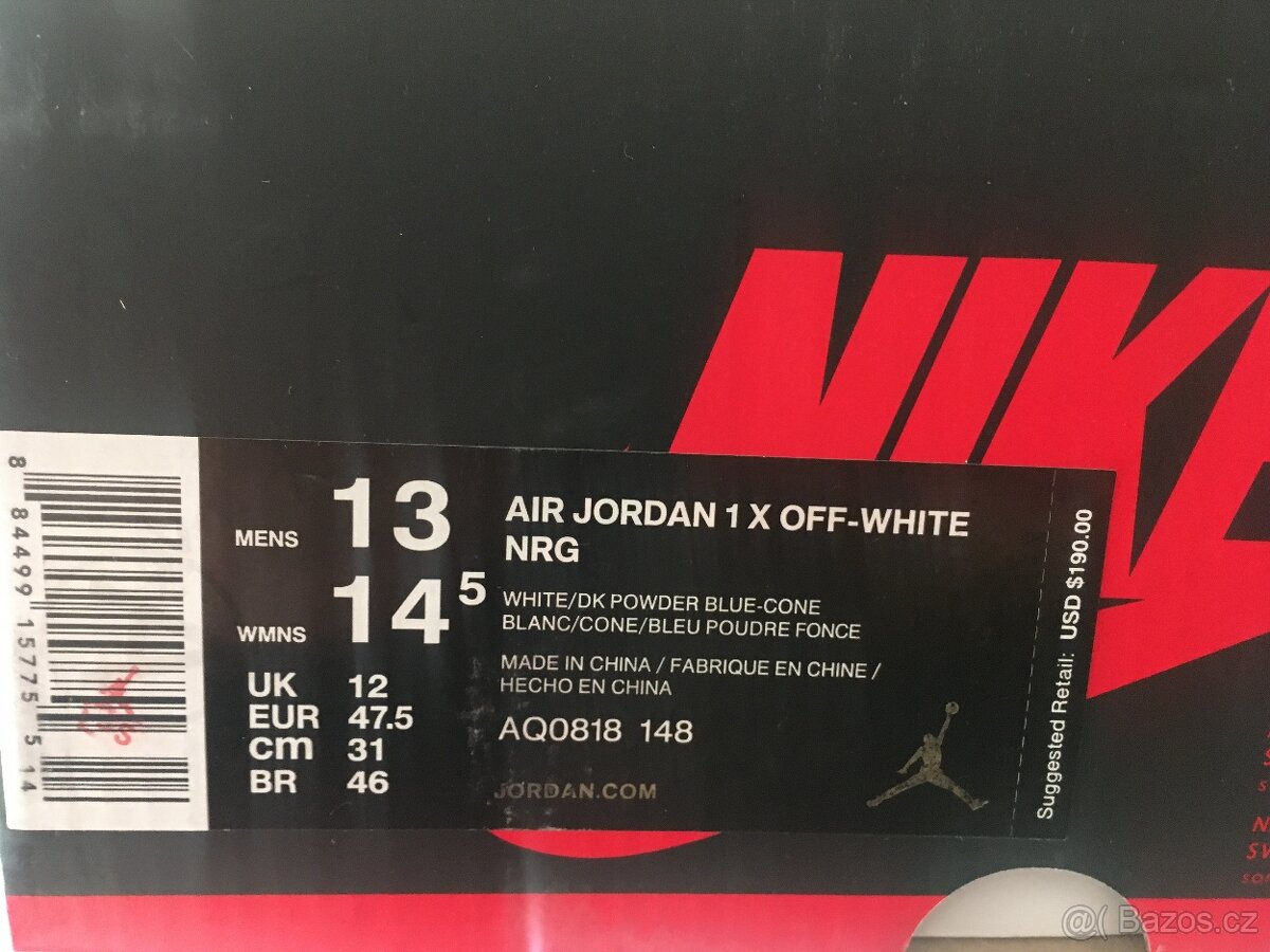 Pánske tenisky NIKE AIR JORDÁN 1X off-white - 5