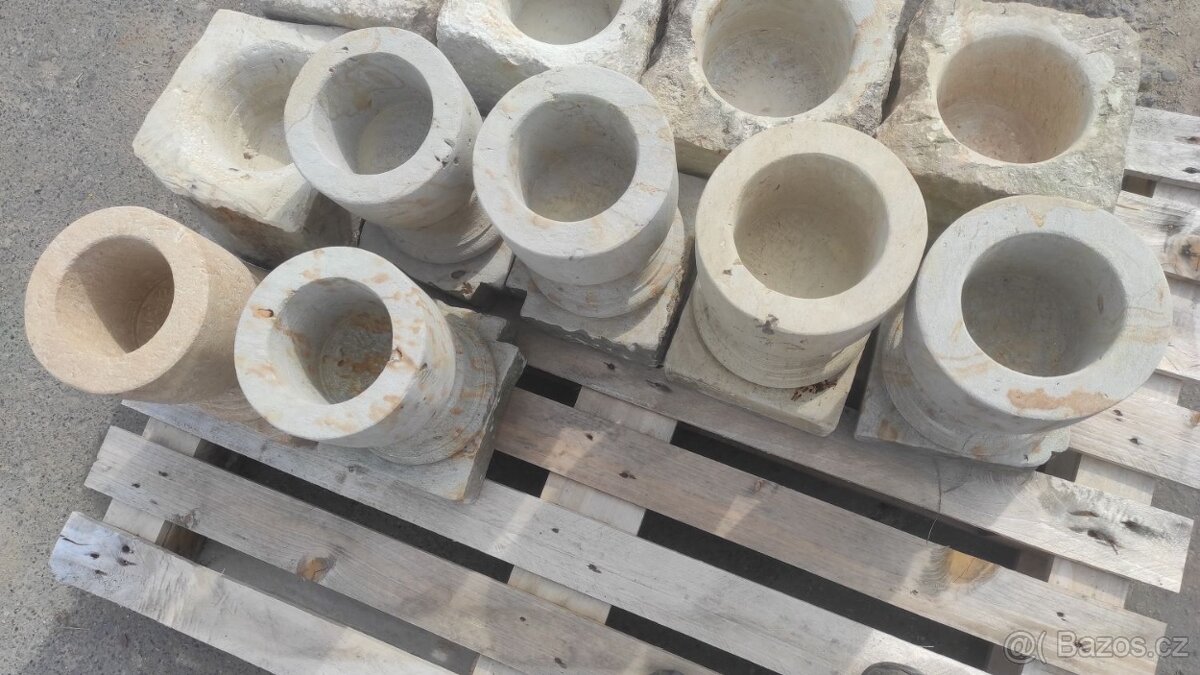 Kamenná váza, pískovcová váza, kalich, koryto, 20 ks - 5