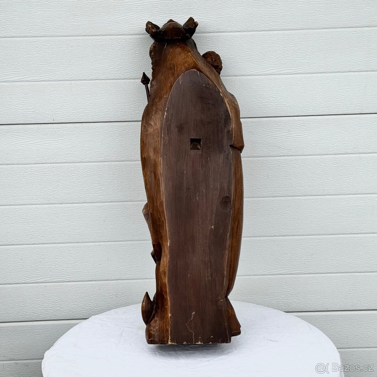 Velká starožitná socha Panna Marie Anglie - 5