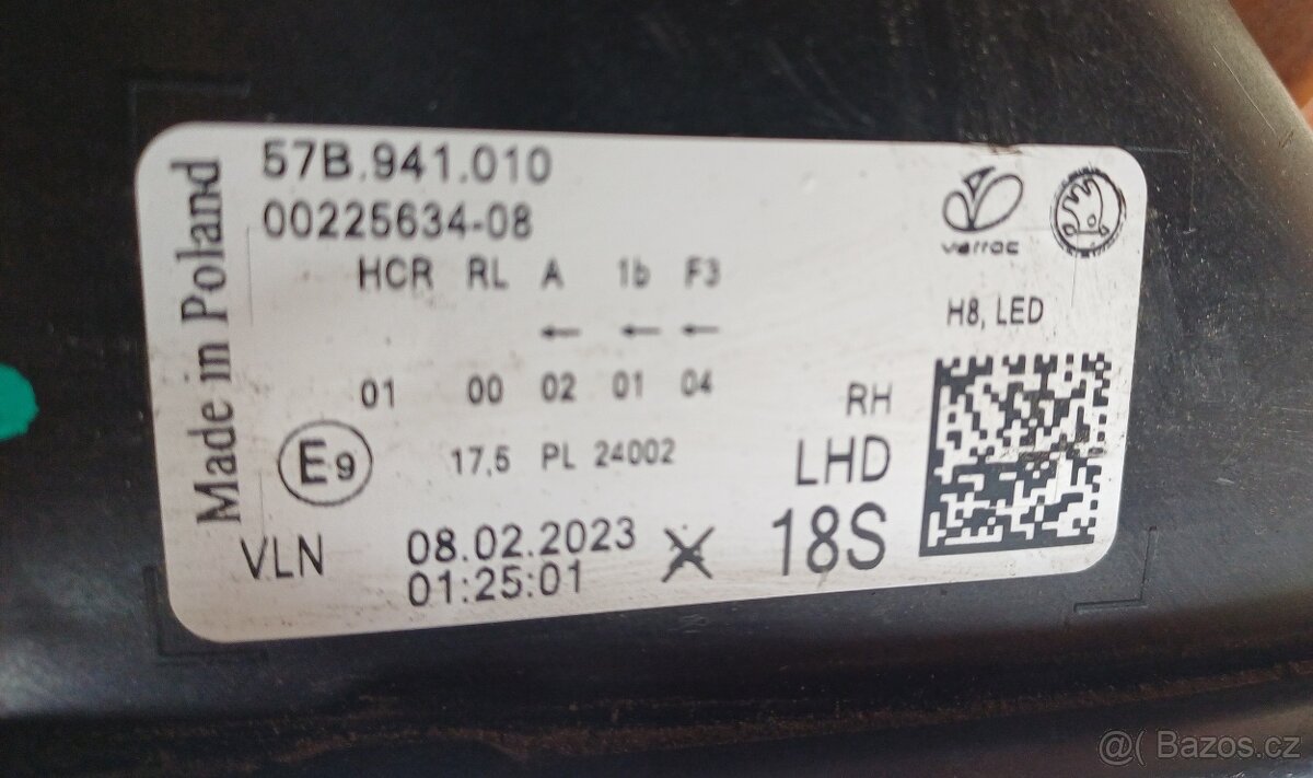 Světlo Škoda Karoq 57B941010 - 5