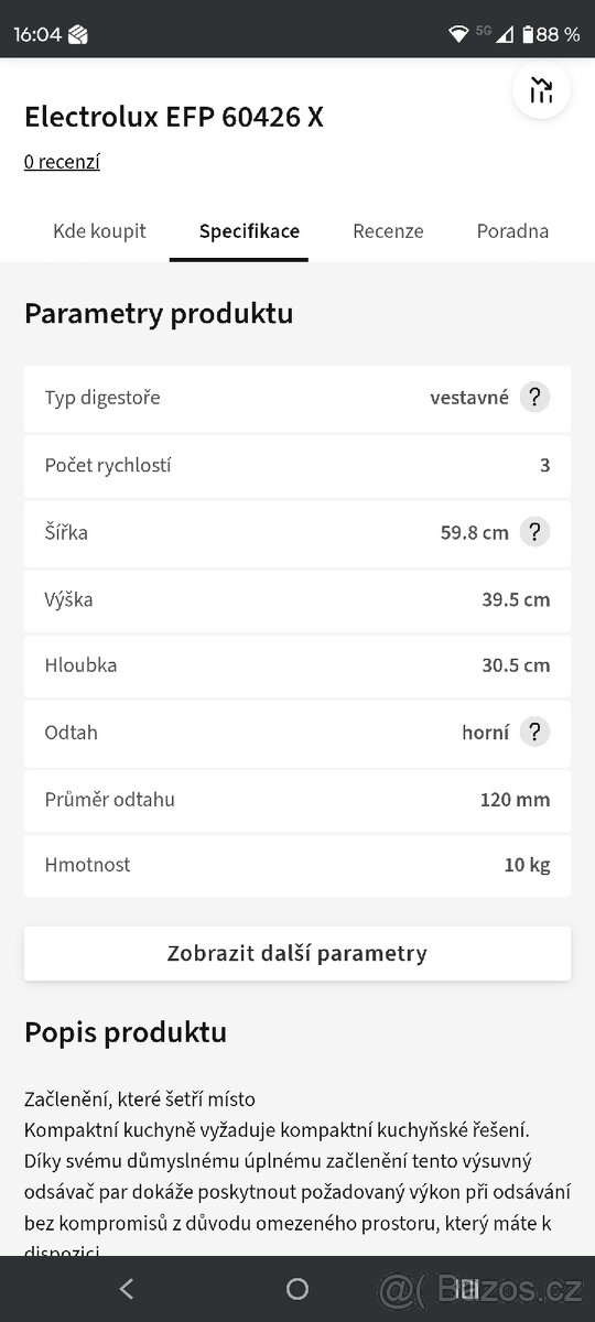 Digestoř Elektrolux, nerez - 5