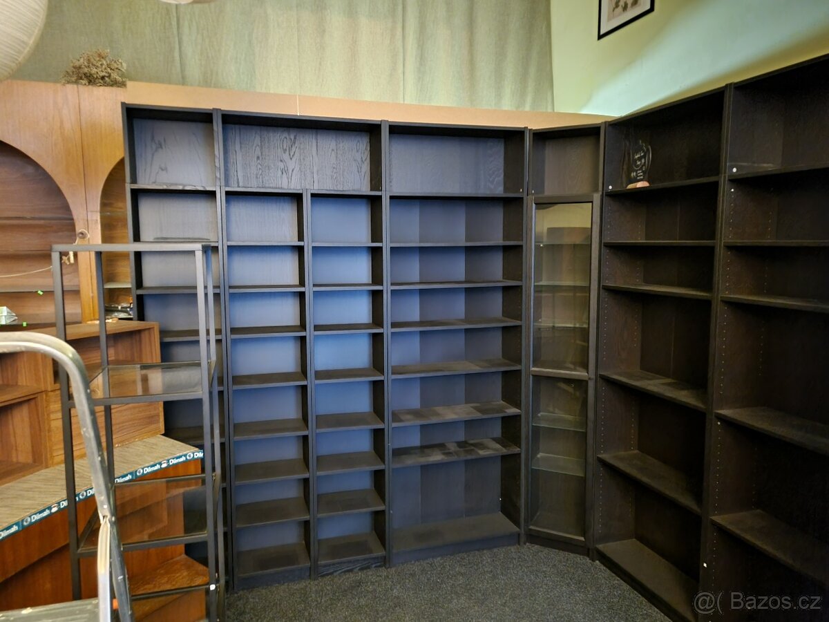 Knihovna,regál BILLY IKEA - černá - více kusů - 5