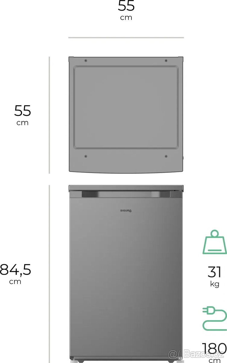 Lednice Siguro TT-E250S Chill & Freeze v záruce - 5