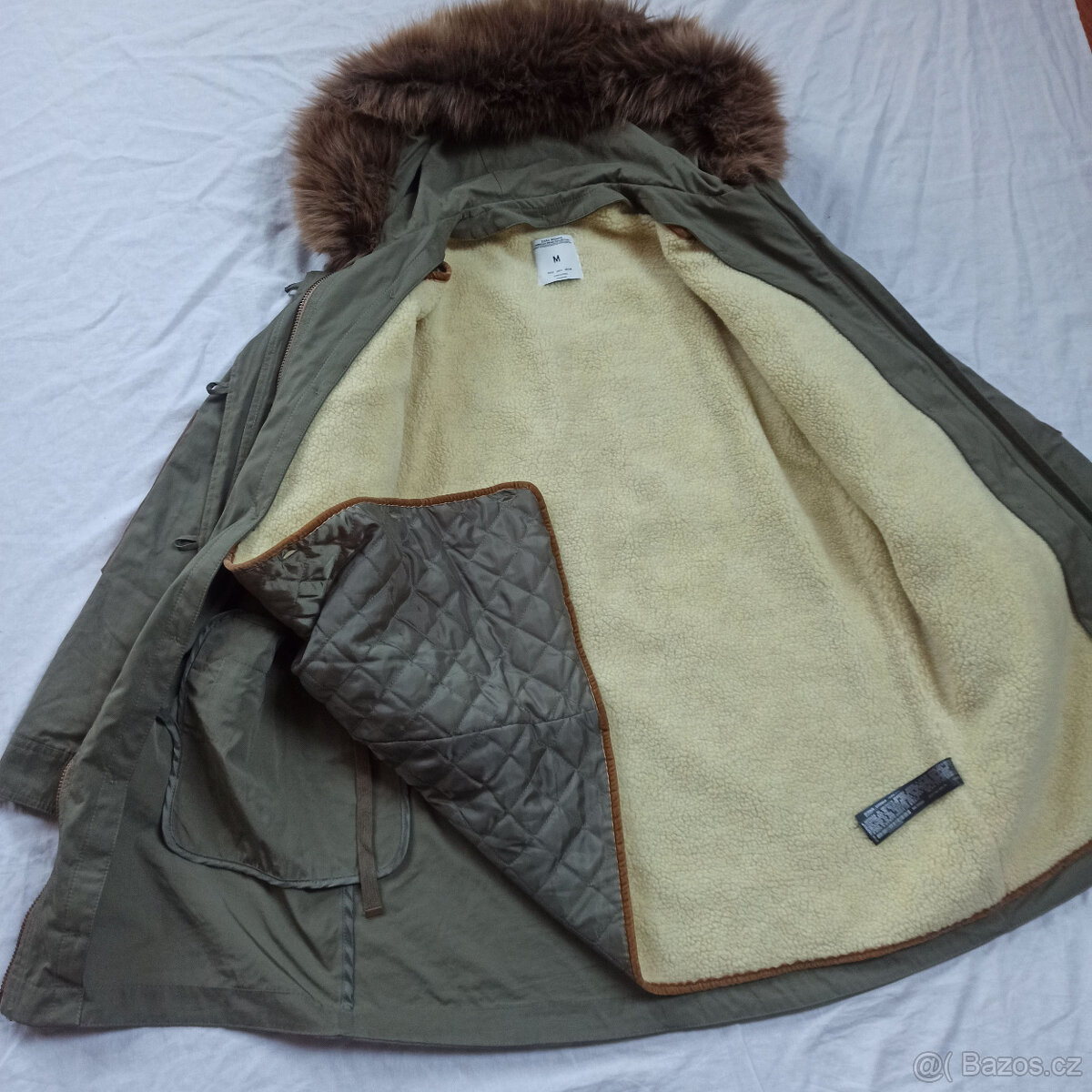 dámská zimní bunda - parka vel. M ZARA TOP STAV - 5