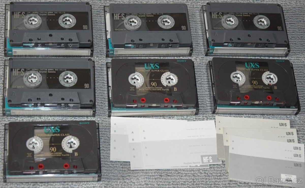 SONY HF-S 90min typ I + SONY UX-S 90min TYP II/CrO2, 7ks - 5