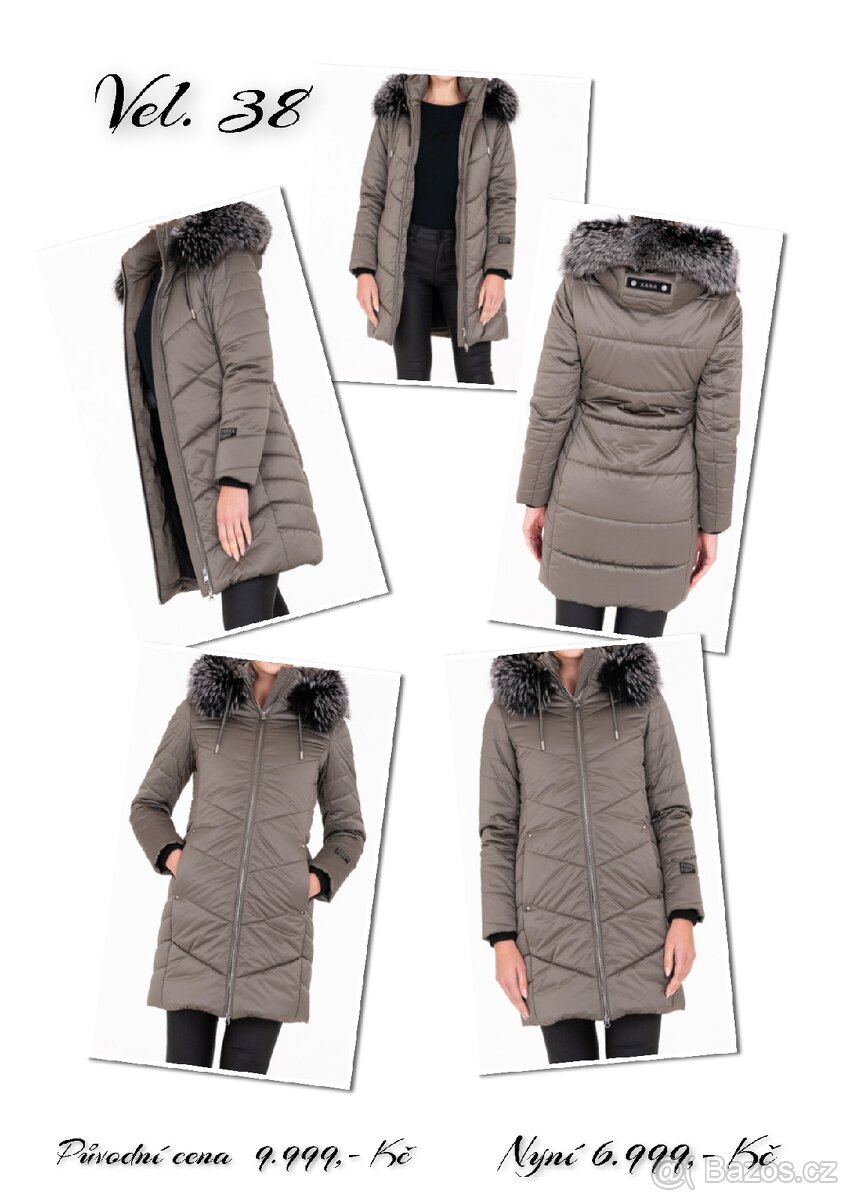 Dámský zimní kabát zn.Kara, vel. 38 - 5