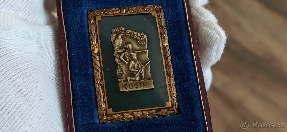 ČSR 1928 vojenská střelecká plaketa v etui. - 5
