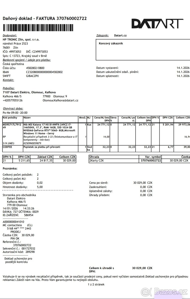 Notebook MSI Katana 17 - 5