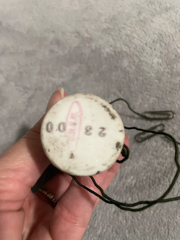 Prvorepubliková porcelánová miniatura lampičky - 5