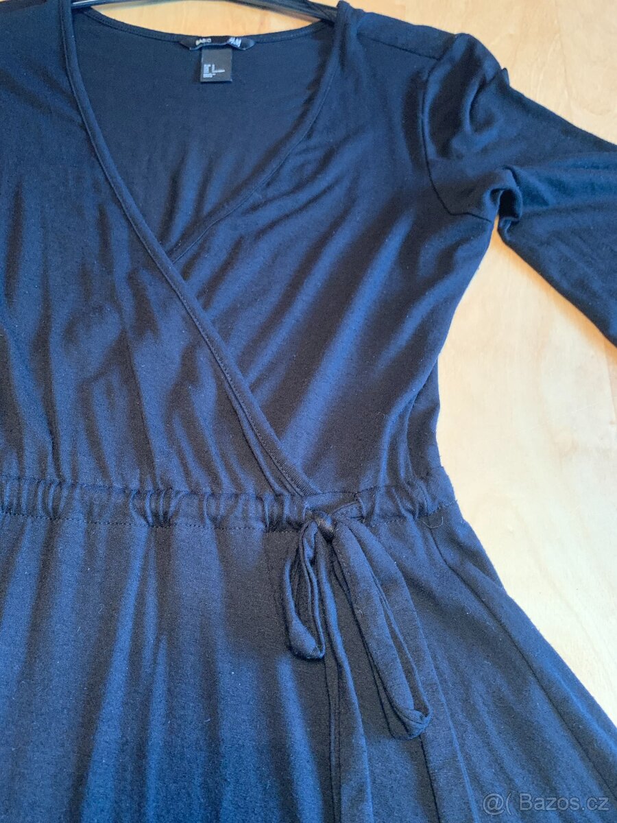černé úpletové šaty zn. H&M - vel. S - 5
