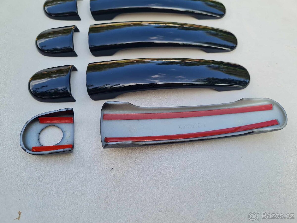 ČIERNE a KARBONOVE kľučky krytky klučiek dveri - 5