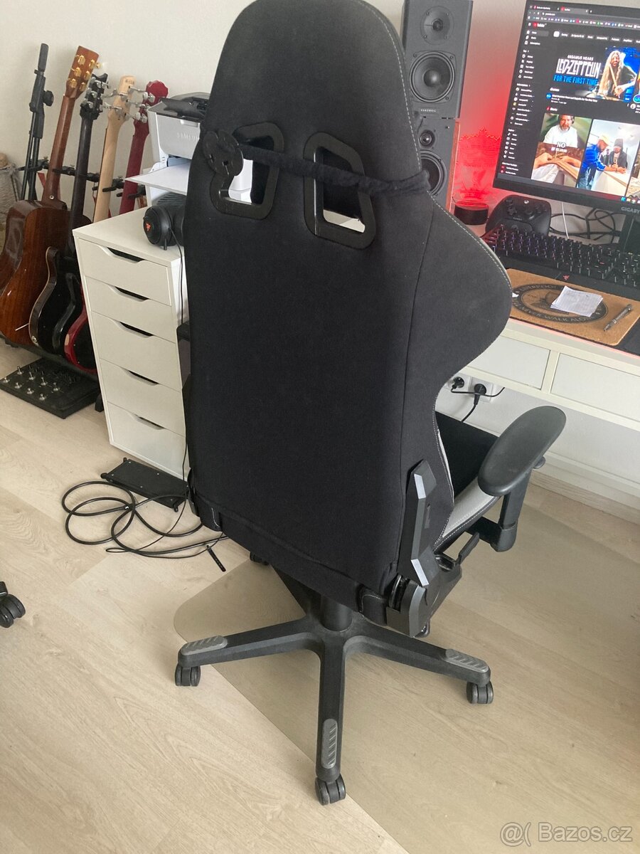 Gaming židle DXRacer Formula, černá, látková - 5