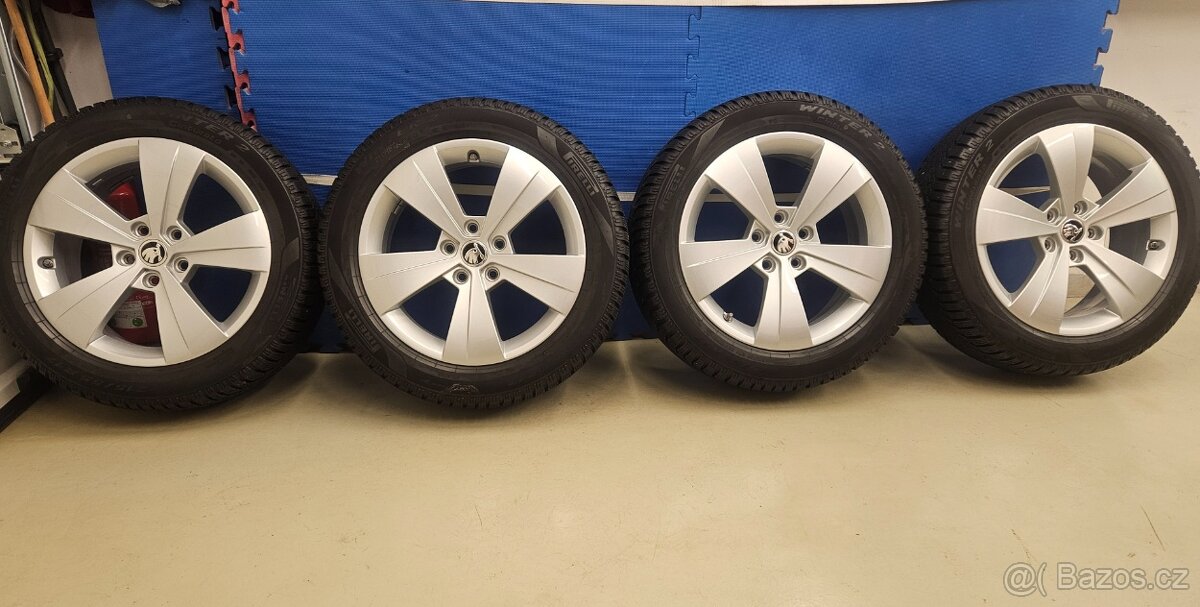 Zimní alu kola s TPMS senzory tlaku ŠKODA TRITON 215/55 R17 - 5