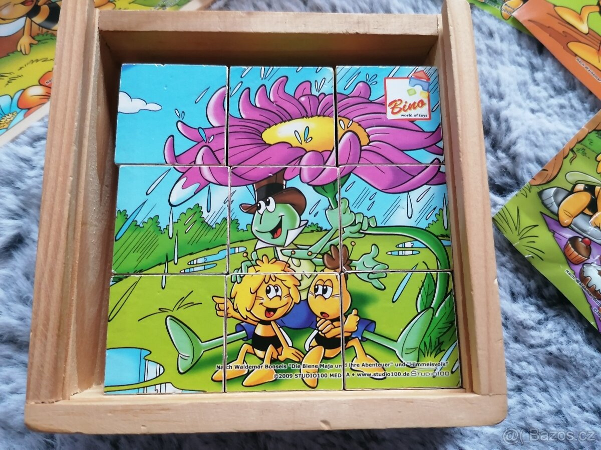 Dřevěné kostky Včelka Mája - 5