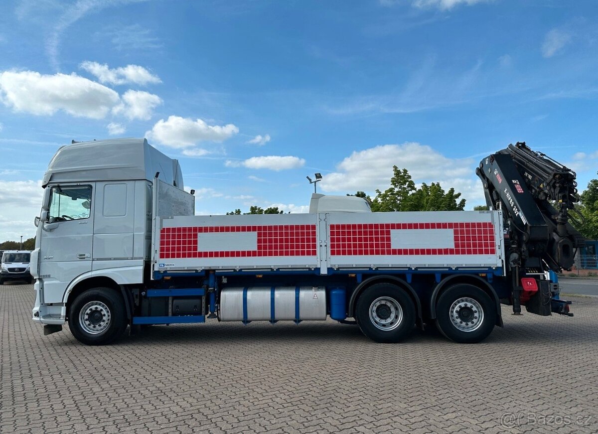DAF XF 530-6x2–Valník+HR-Hiab X-HiPro 352 +Jib+Naviják