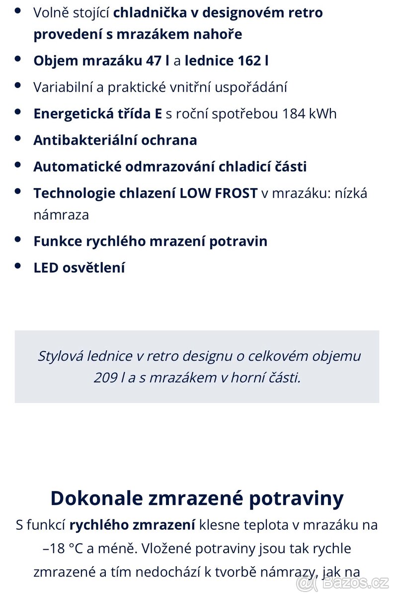 Retro lednice Snaige - 5