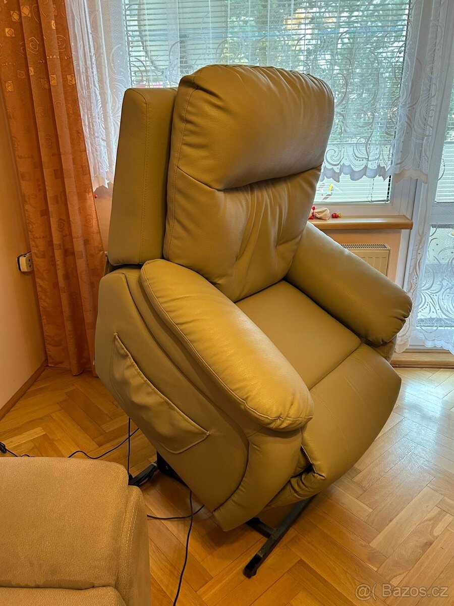 Sedačka rozkládací Bruno 2v1, 2x el. křeslo Mario - 5