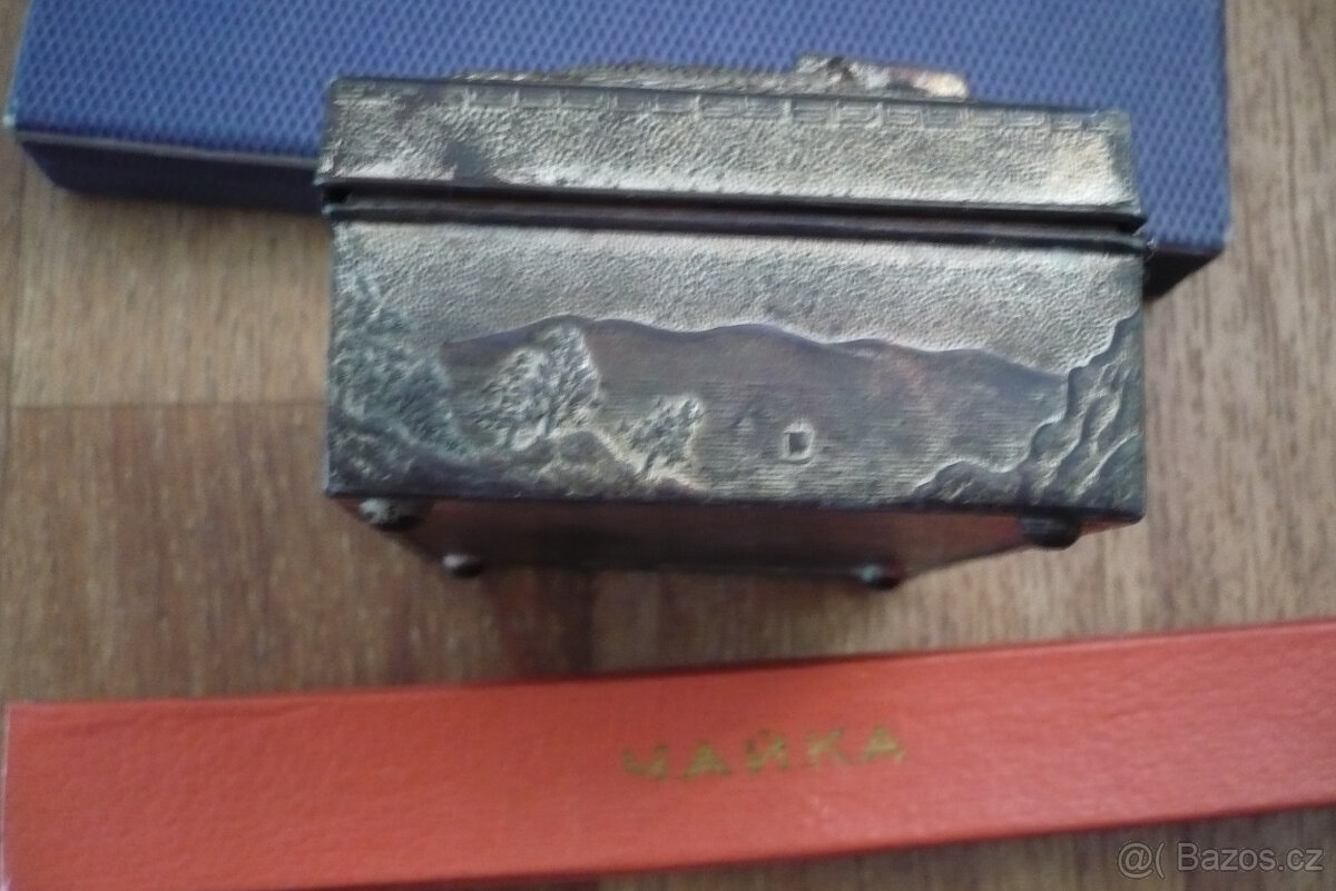 starožitná čínská šperkovnice asi stříbro - 5