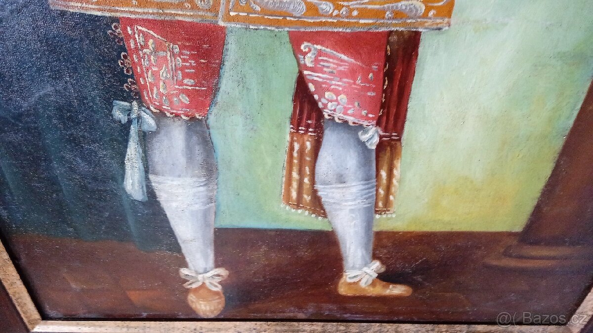 Prodám starý obraz- olej, zámecký - 5