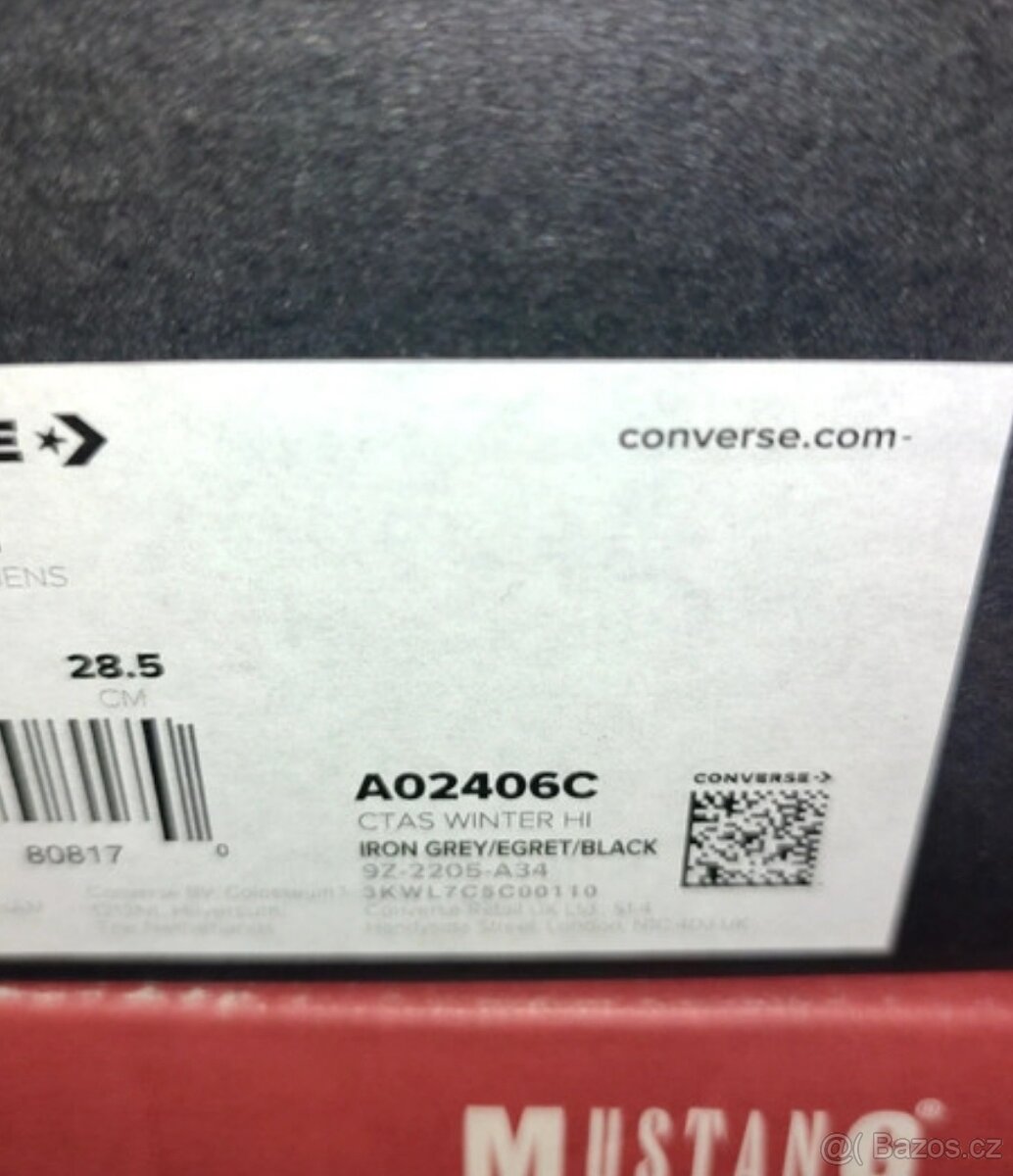 Šedé zateplené waterproof Converse 44 - 5