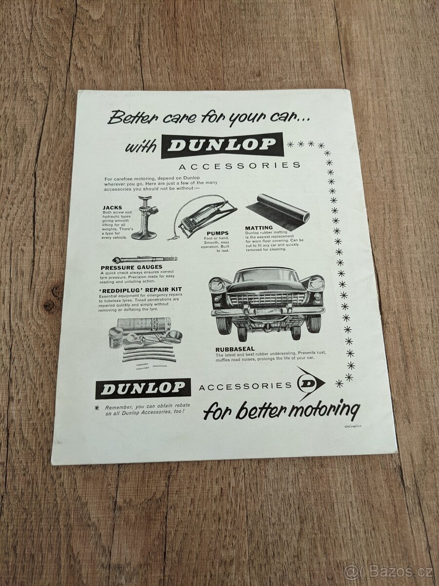 Dokumenty od Dunlop a autodisků z roku 1959 - 5