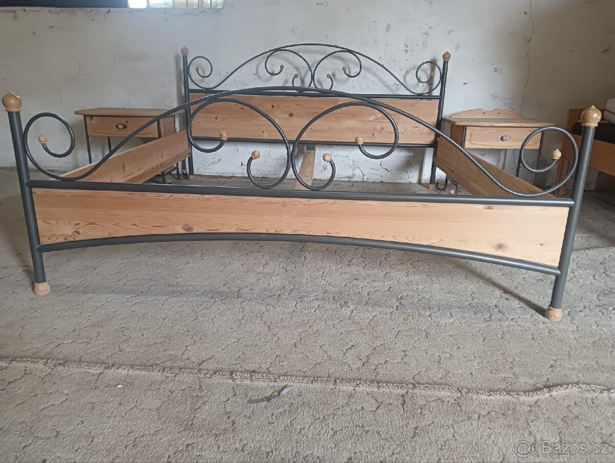 Kompletní stylová kovaná postel 180/200 - 5