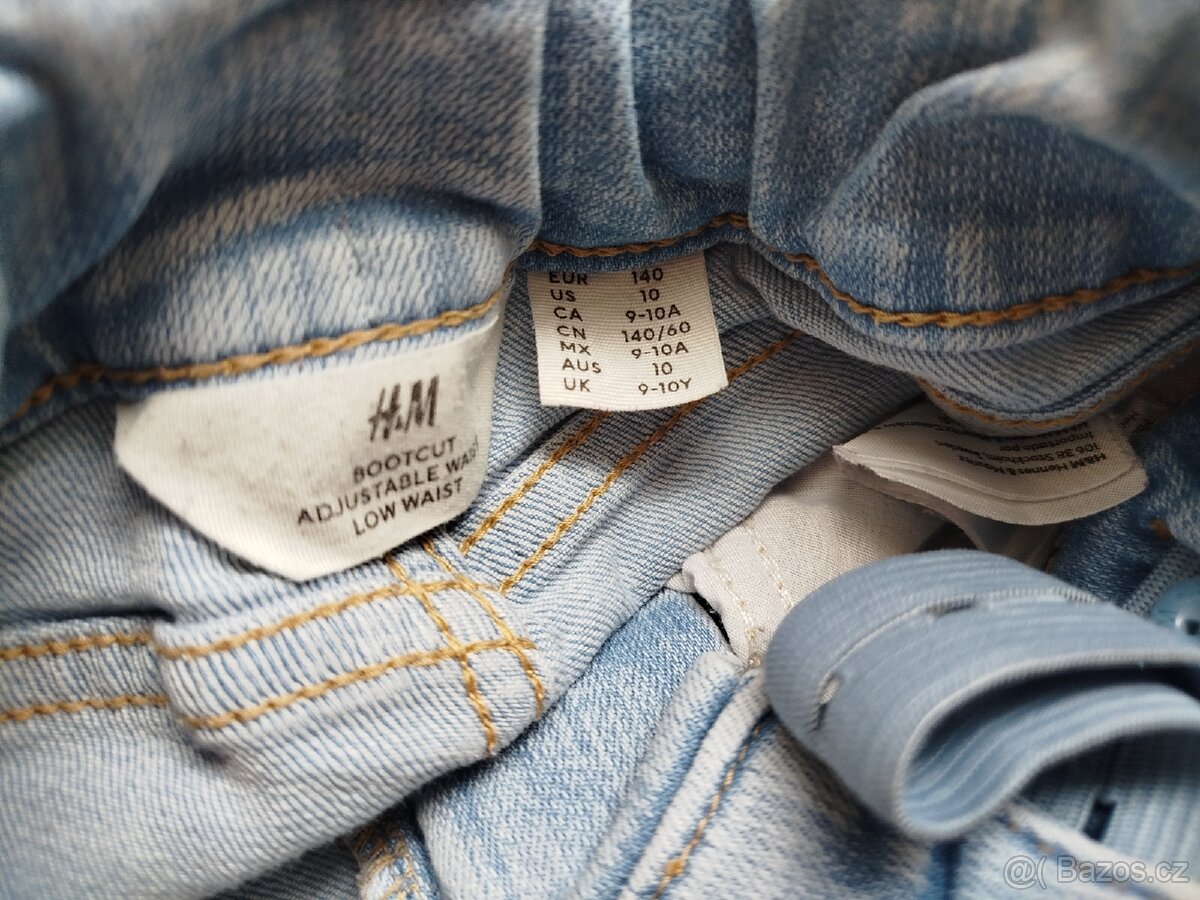 Džíny do zvonu, H&M, vel.140 - 5