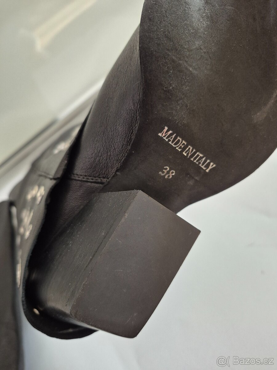 Nové dámské kožené vysoké kozačky, velikost 38 a 39 - 5
