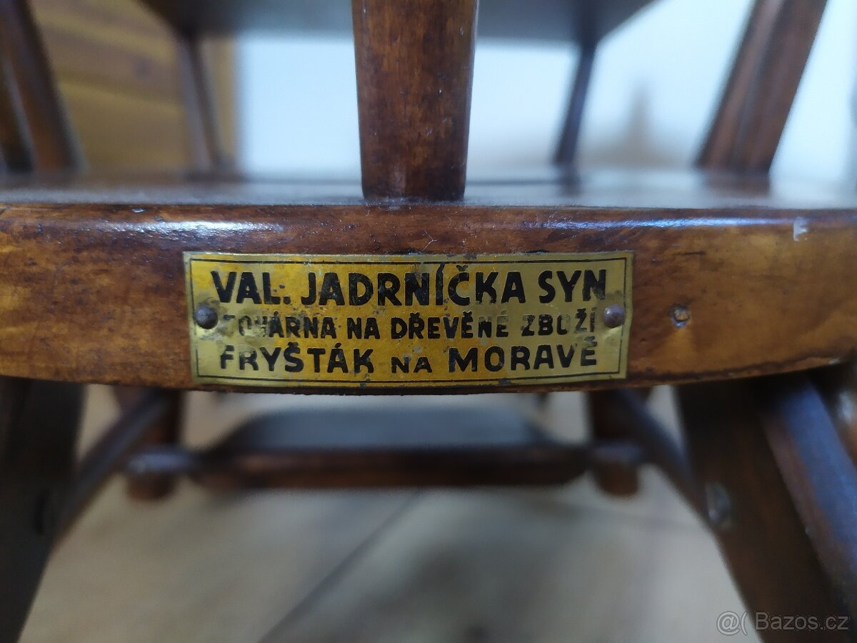 Dětská dřevěná židlička – retro, jídelní, rozkládací - 5