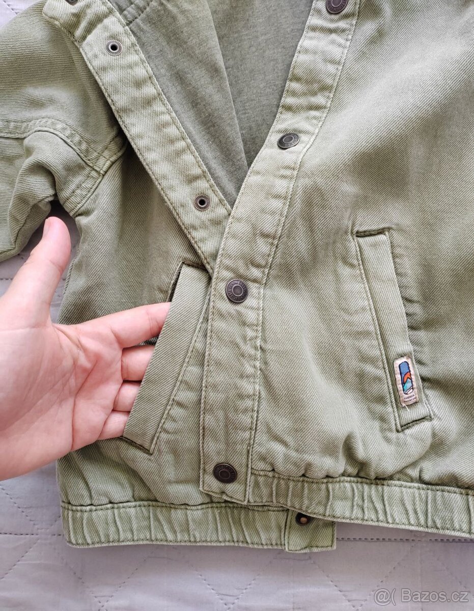 Džínová bunda s kapucí Zara vel. 3-4 (104cm) - 5