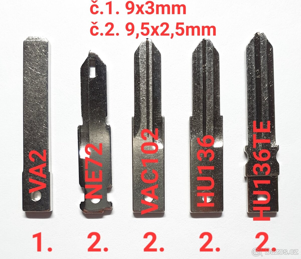 Klíč Dacia Renault Opel Nissan. Obal klíče 2 / 3 tlačítka b - 5