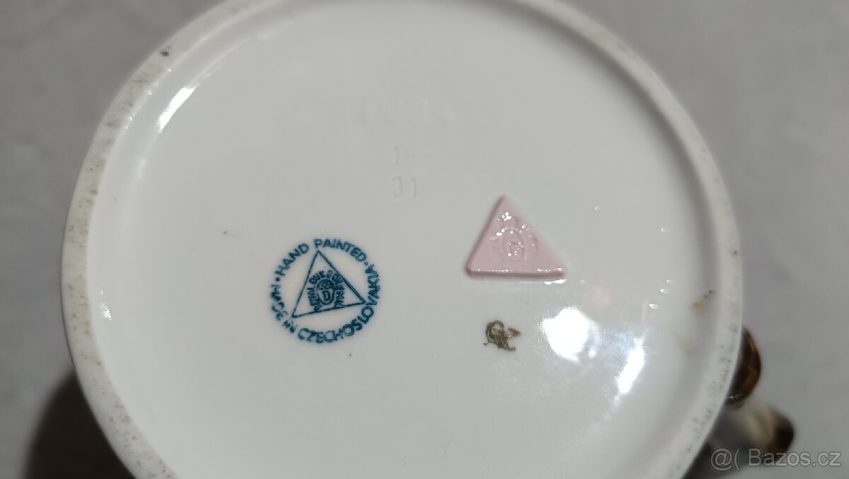 Retro dekorační porcelánový hrnek - 5