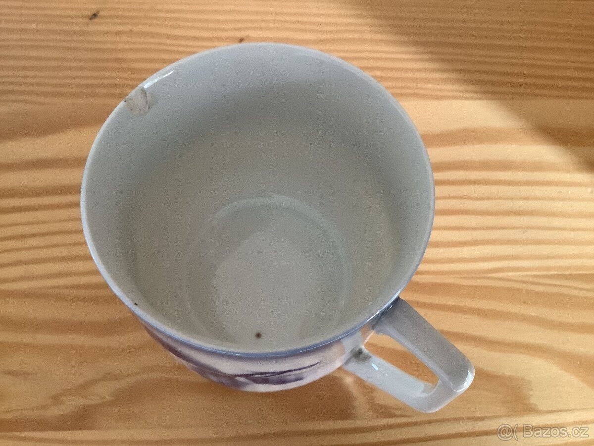 Staré hrnky - dekor modré třešně - 5