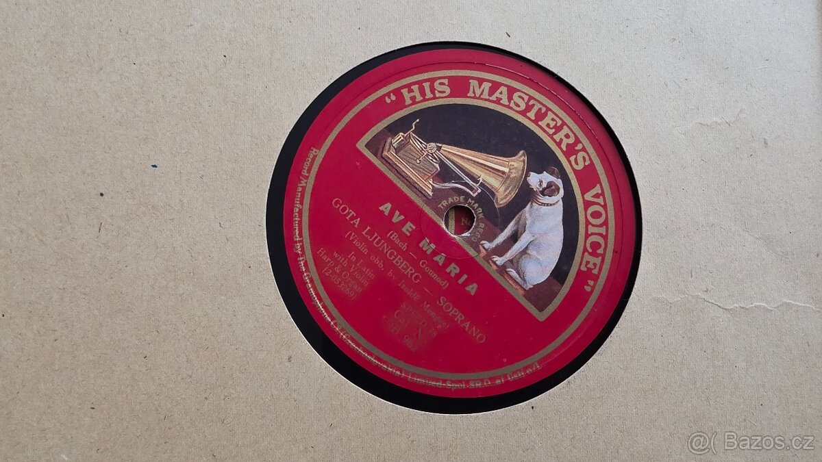Staré šelakové desky platne LP 78 His Masters Voice - 5
