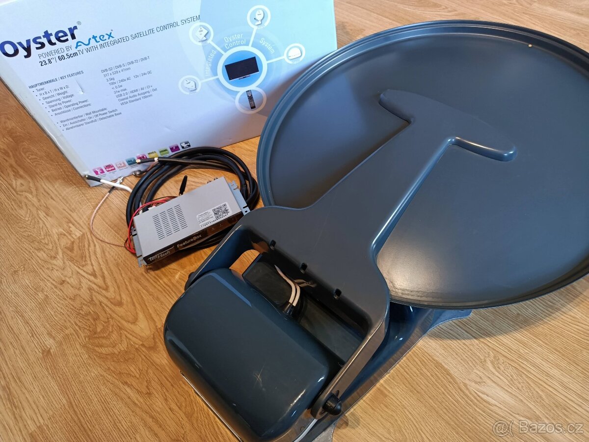 Satelitní automatická anténa Oyster na karavan + nová LCD. - 5