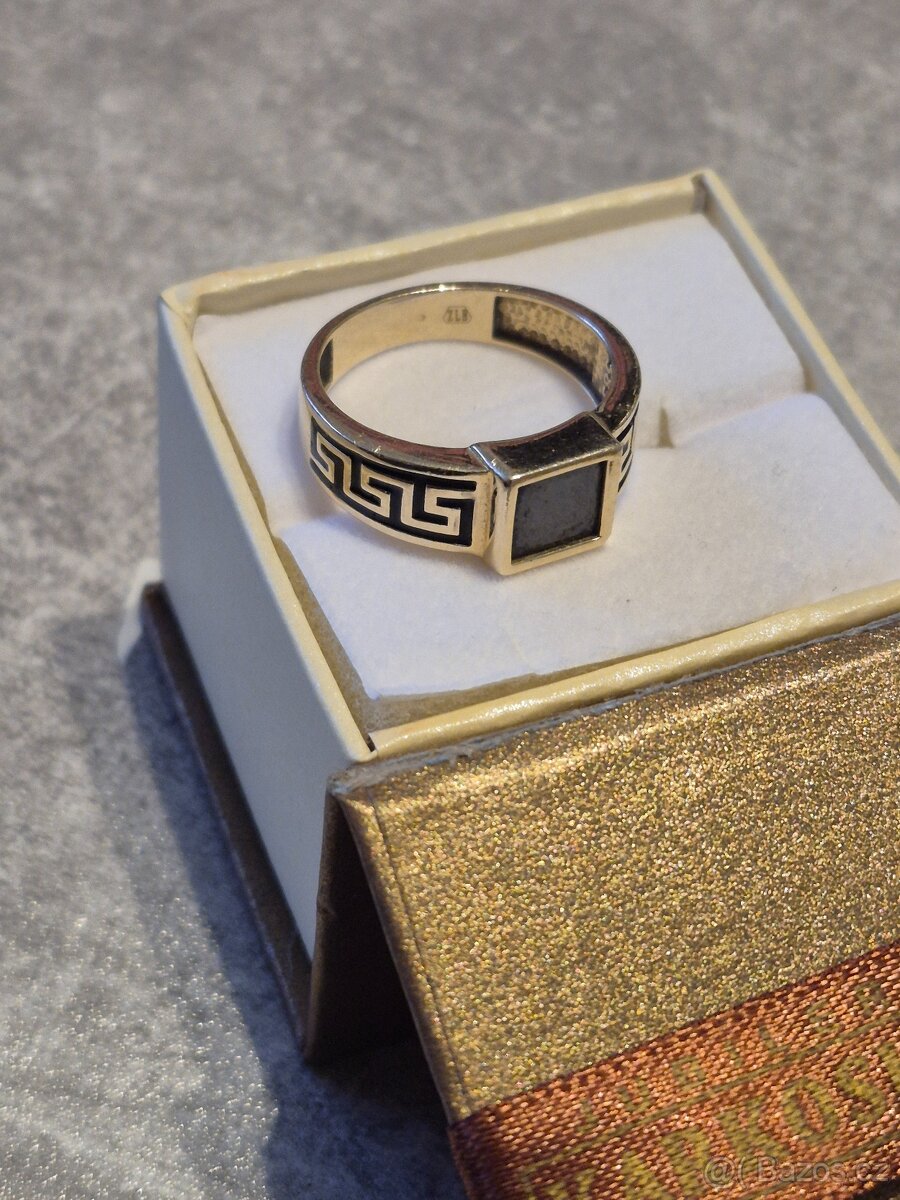 Pánský prsten zlatý 585 14k - 5