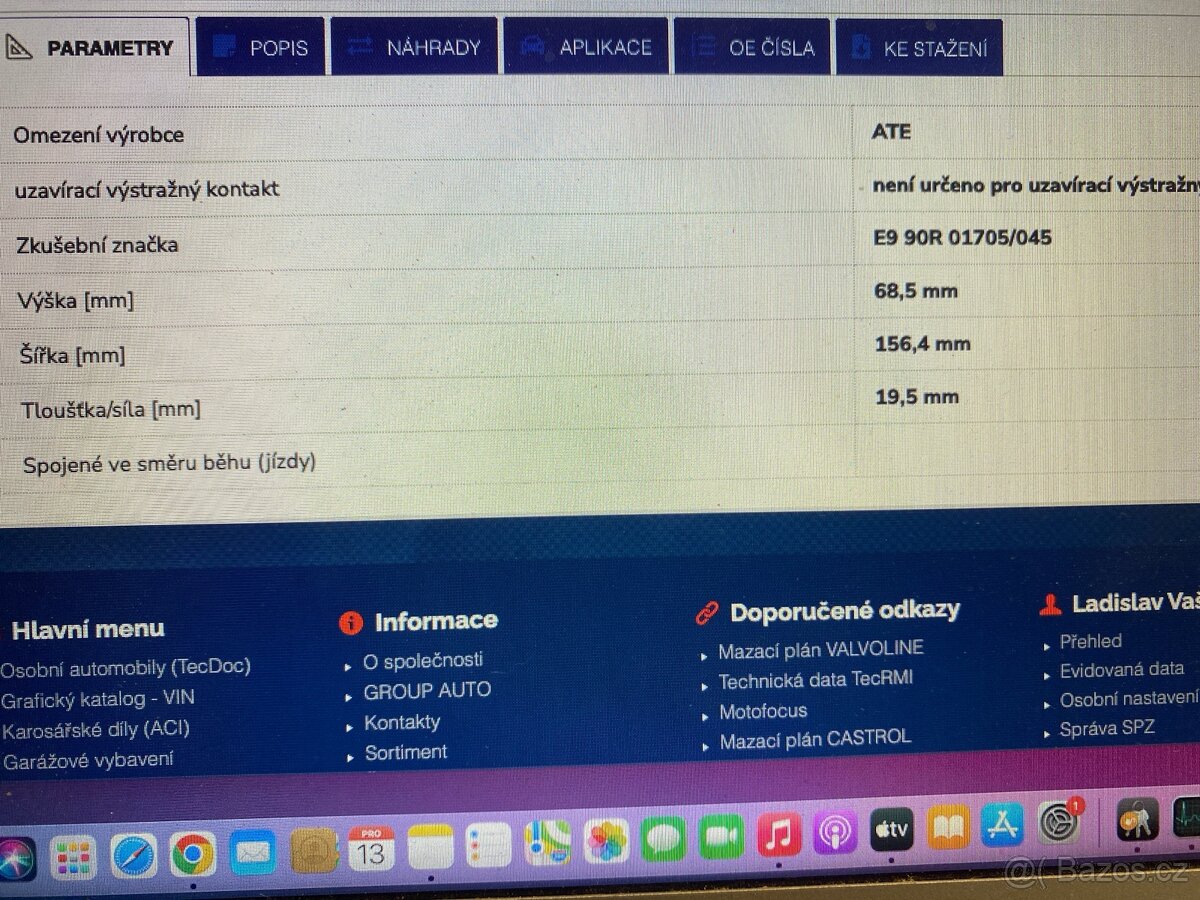 Brzdové destičky originál VW Transporter T4 - 5