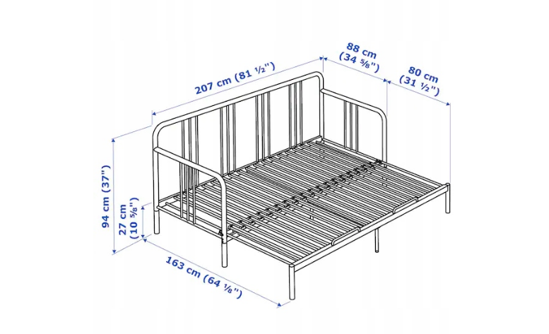 Prodám rozkládací postel Fyresdal - 5