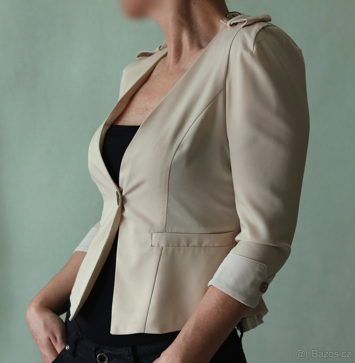 Zajímavá halenka s plisovanými zády vel.XS-34 - 5