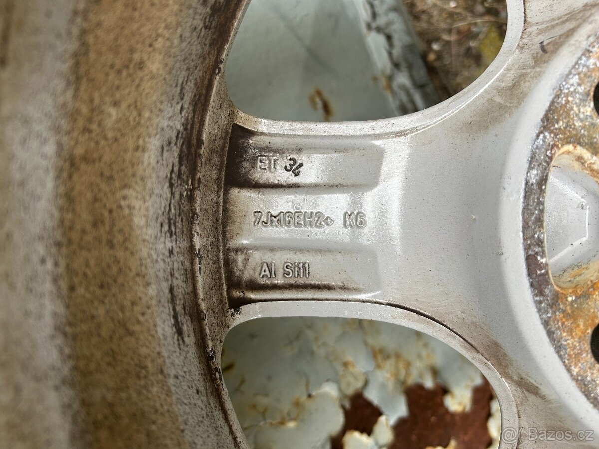 Alu kola R16 5x120 VW Transporter T5 + zimní pneu 205/65/16C - 5