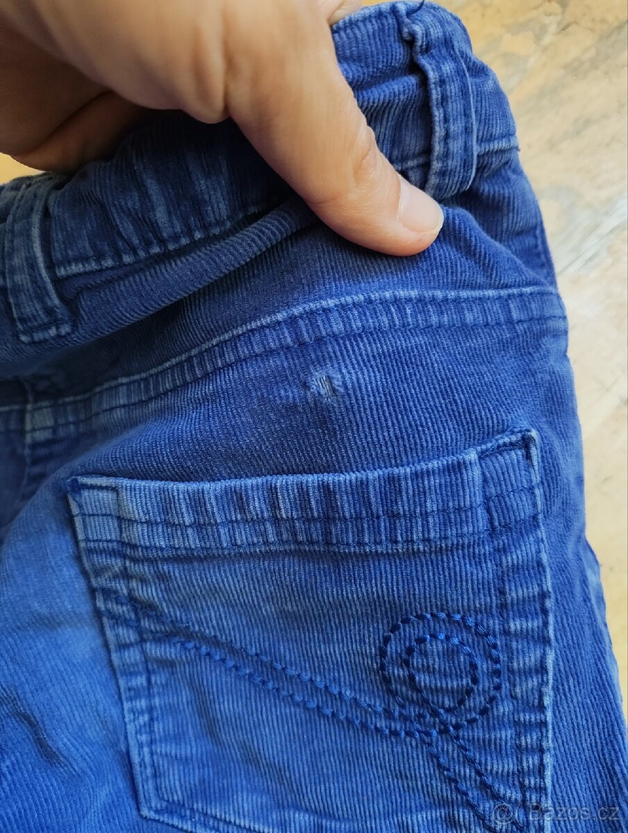 manšestrové kalhoty vel 146 - 5