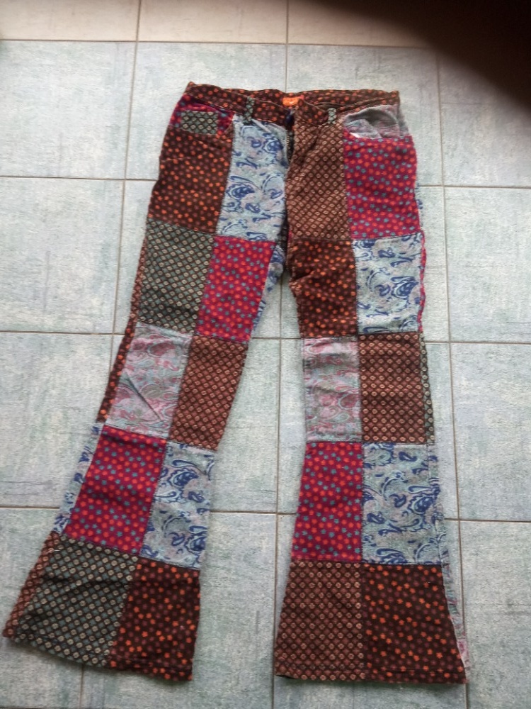 Dámské kalhoty-široké nohavice, rifle-vel. L, XL - 5